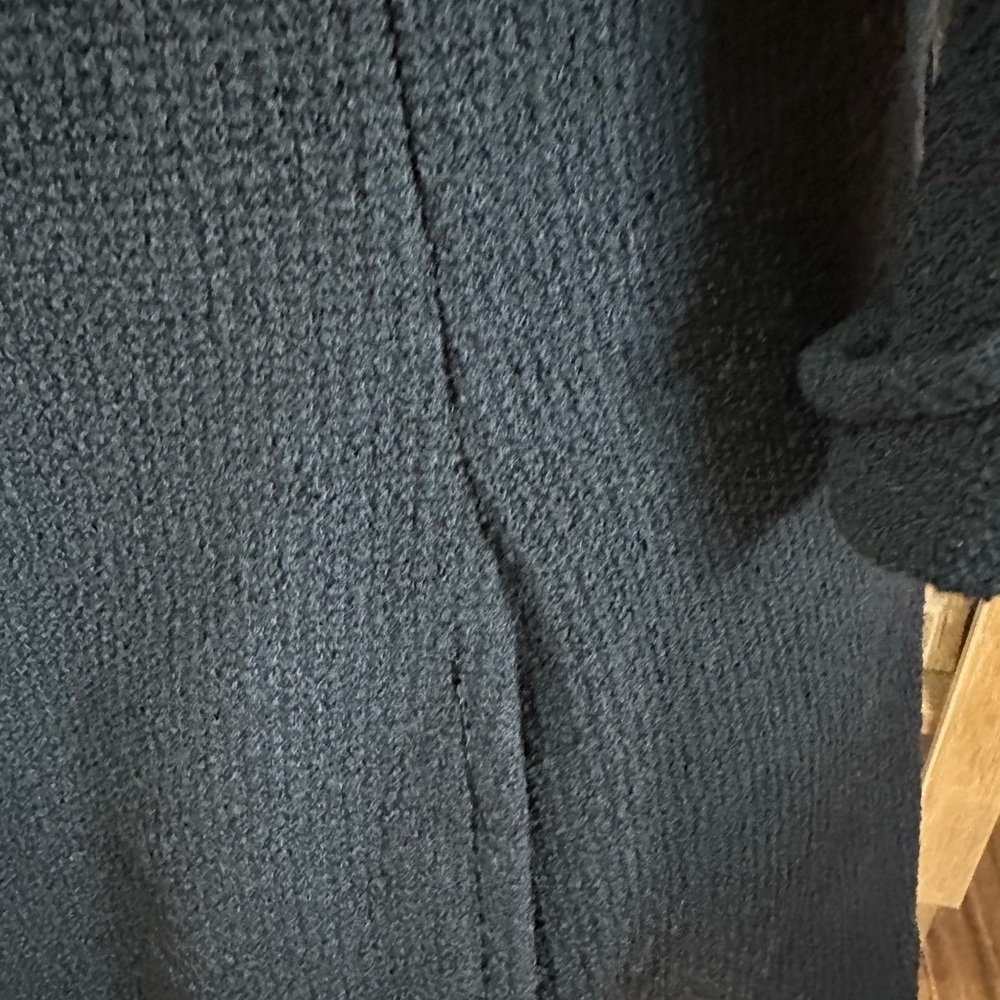St John Black Textured Knit Open Cardigan Jacket Size 4 - Picture 7 of 12